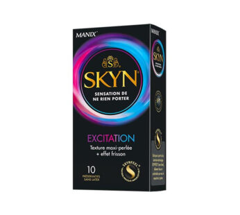 Skyn Excitation 10 Préservatifs Texture Maxi-perlée + Effet Frisson
